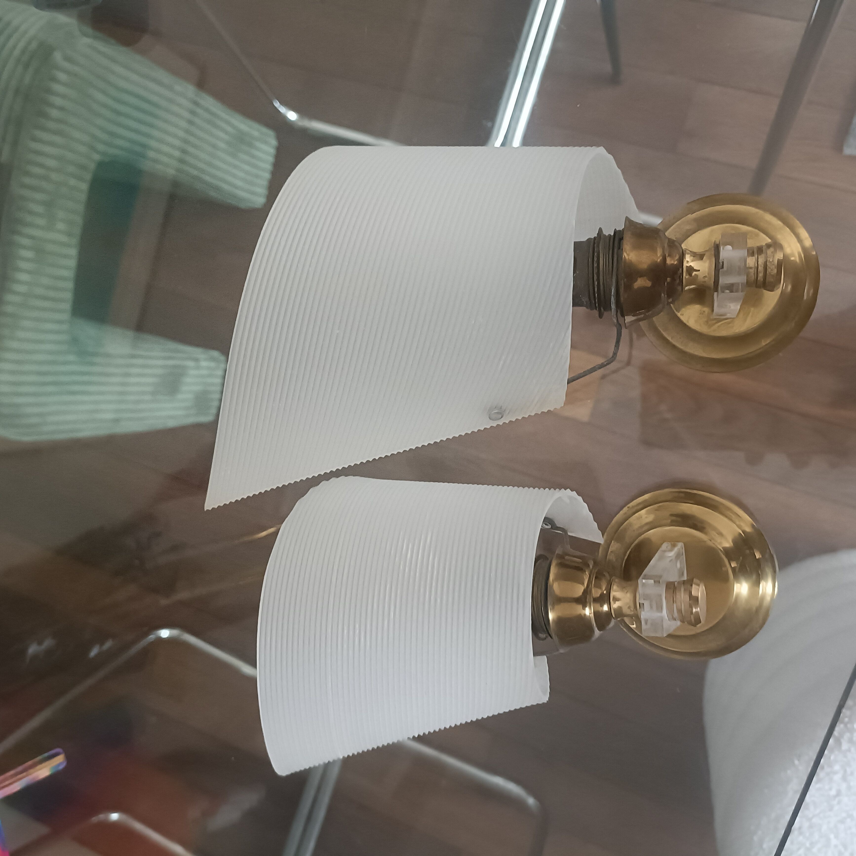 Pair of vintage scroll wall lights