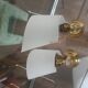 Pair of vintage scroll wall lights