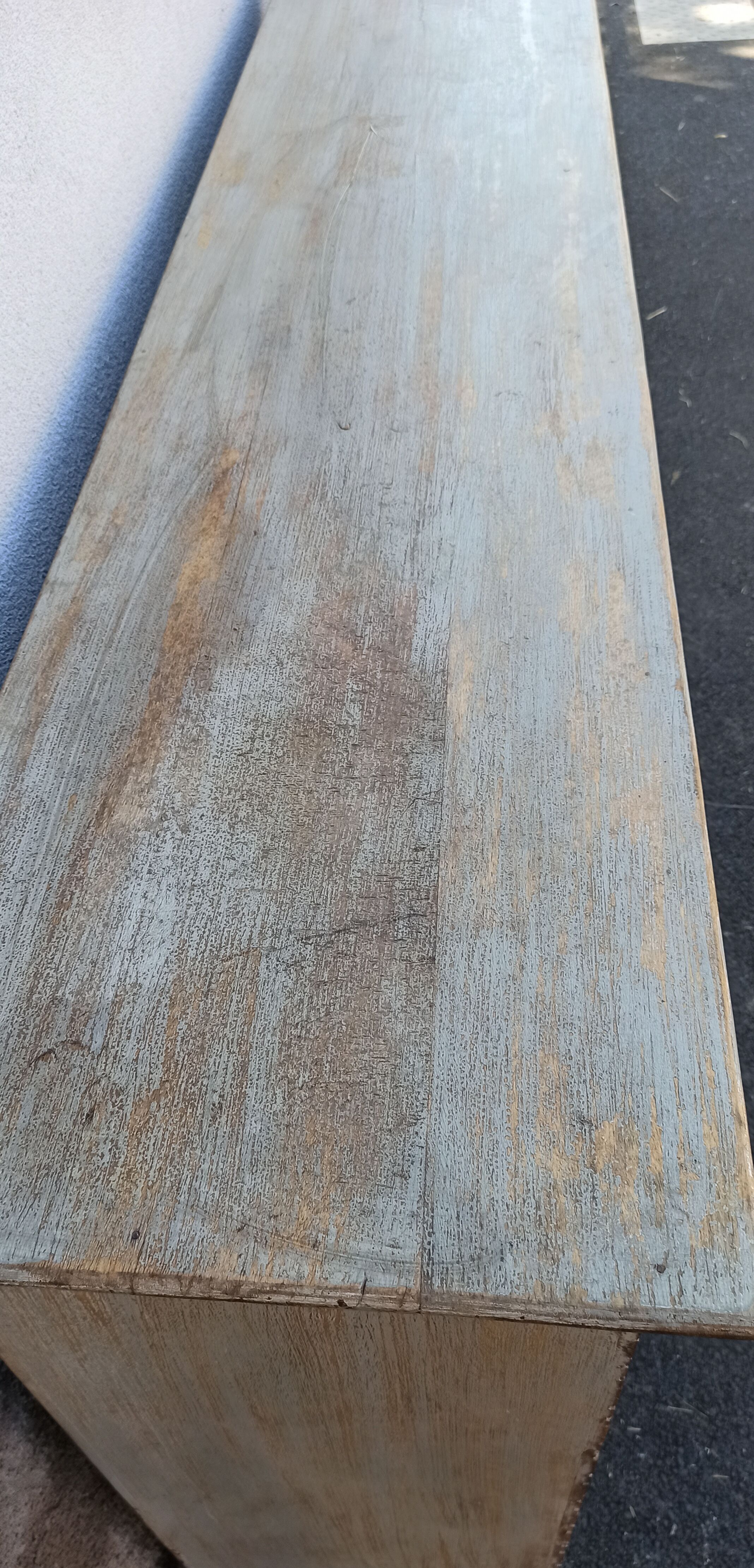 Old wooden furniture with niches