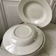 Set of 6 hollow plates Digoin Sarreguemines model Alphabet relief white 40s