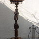 Wooden saddle with statuette, Breton figure, ancient and chiseled, Henri II style