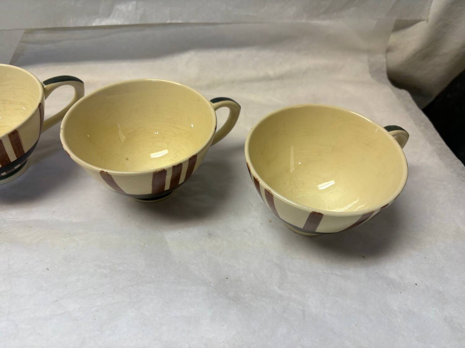 Set of 4 vintage earthenware cups