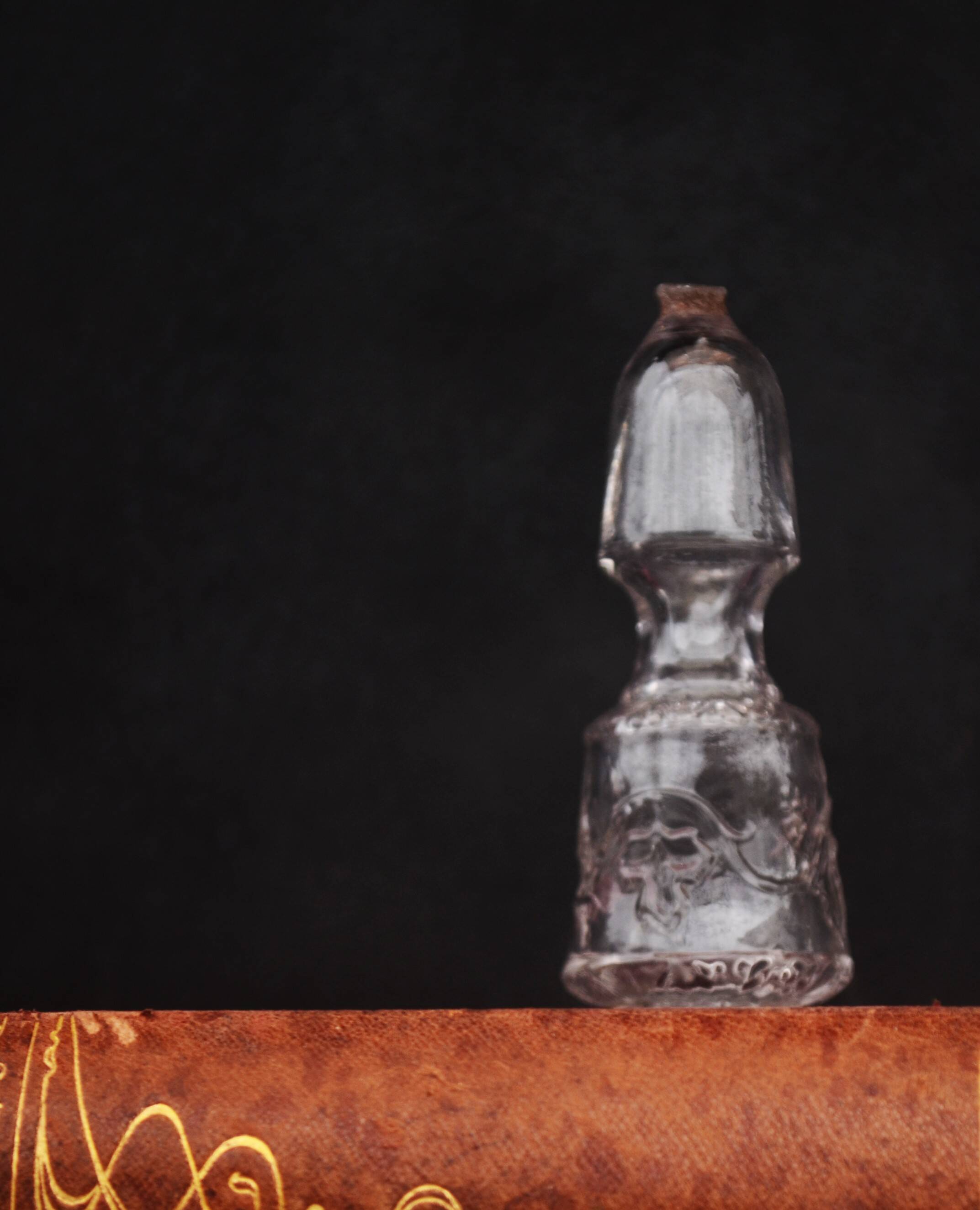 19th Century French Hand Blown Decanter with F letter engraved