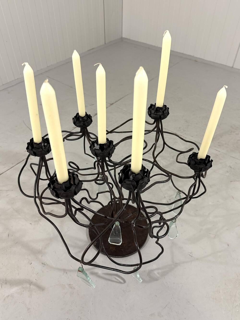 Large brutalist candalabra candle holder 1980’s