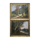 Tableaux HST "Paysages Barbizon" XIX° siècle par L. Henry + cadre