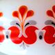 Suspension in opaline screen-printed 1970