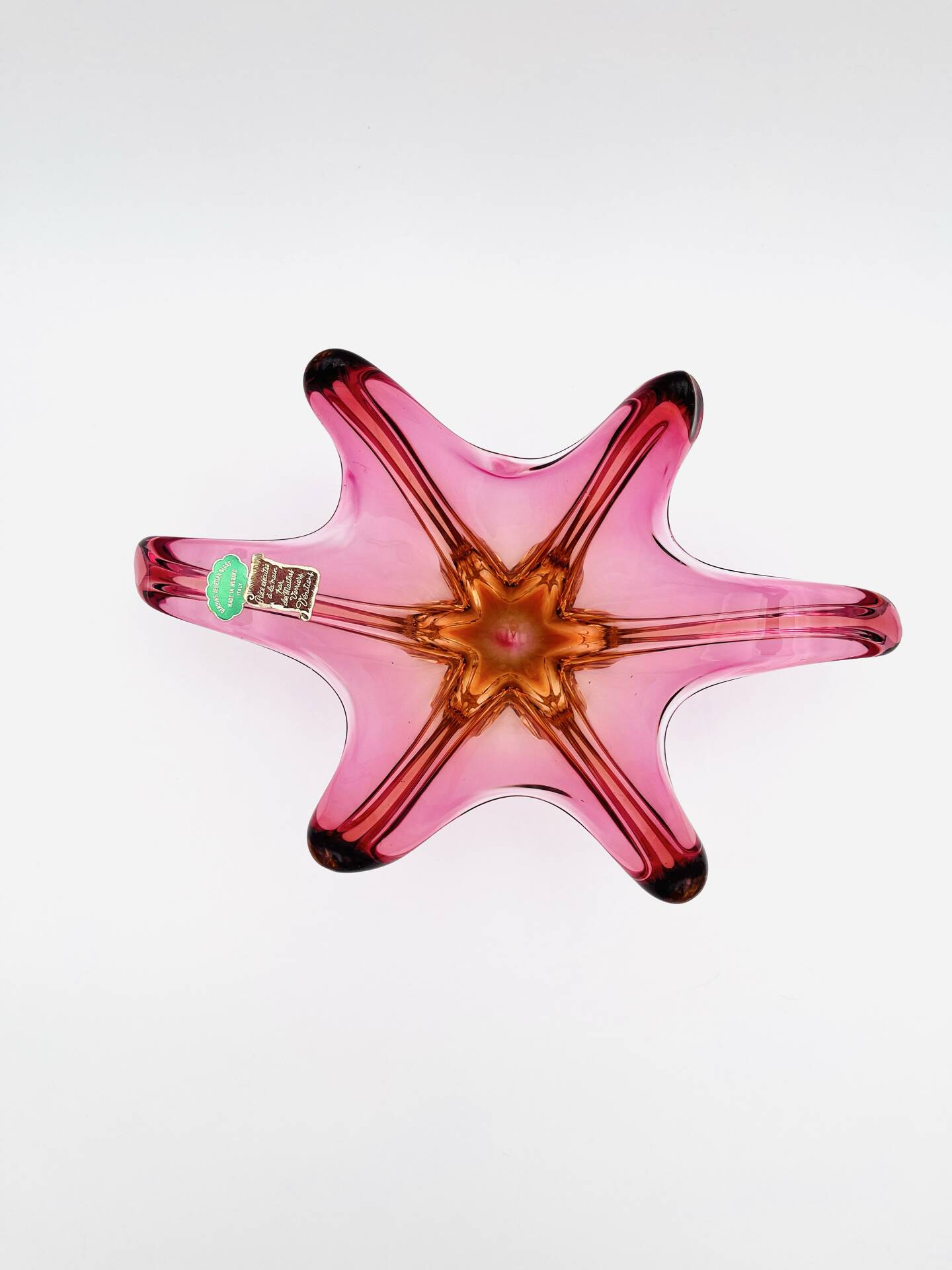 Coupe Murano - Sommerso - Orange & Rose
