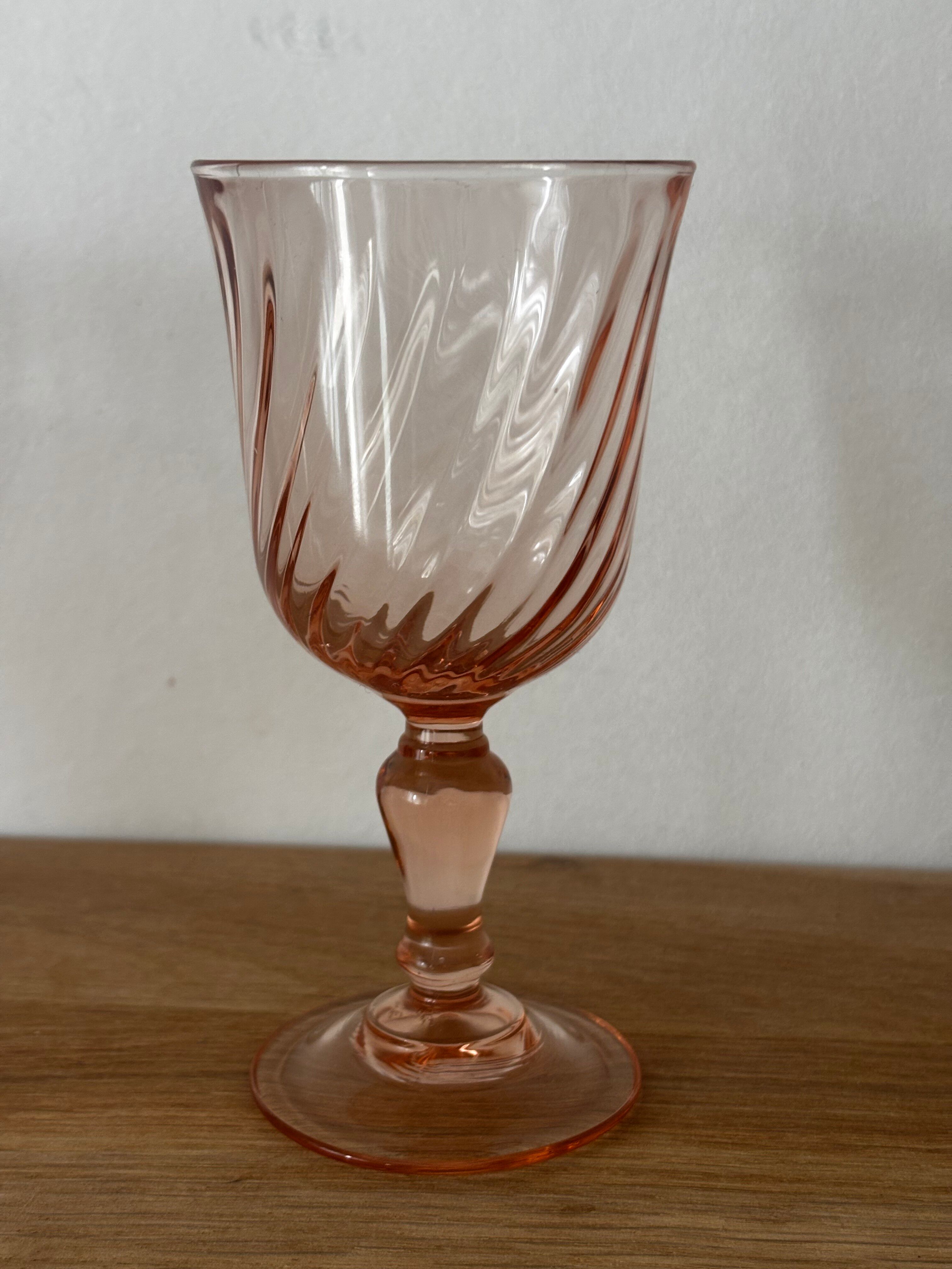 Vintage lot de 3 verres à vin Rosaline