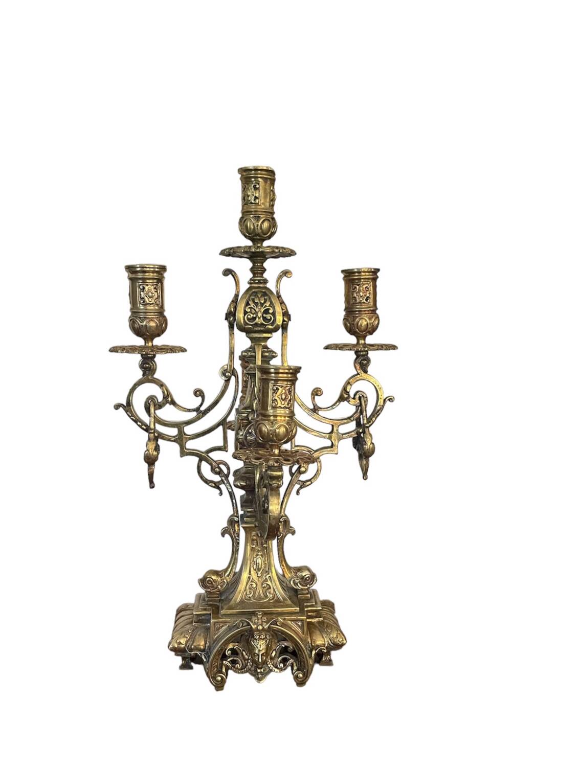 19th century gilded bronze candlestick