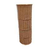 Vintage umbrella holder in wicker rattan