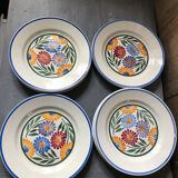 Set of 12 floral plates