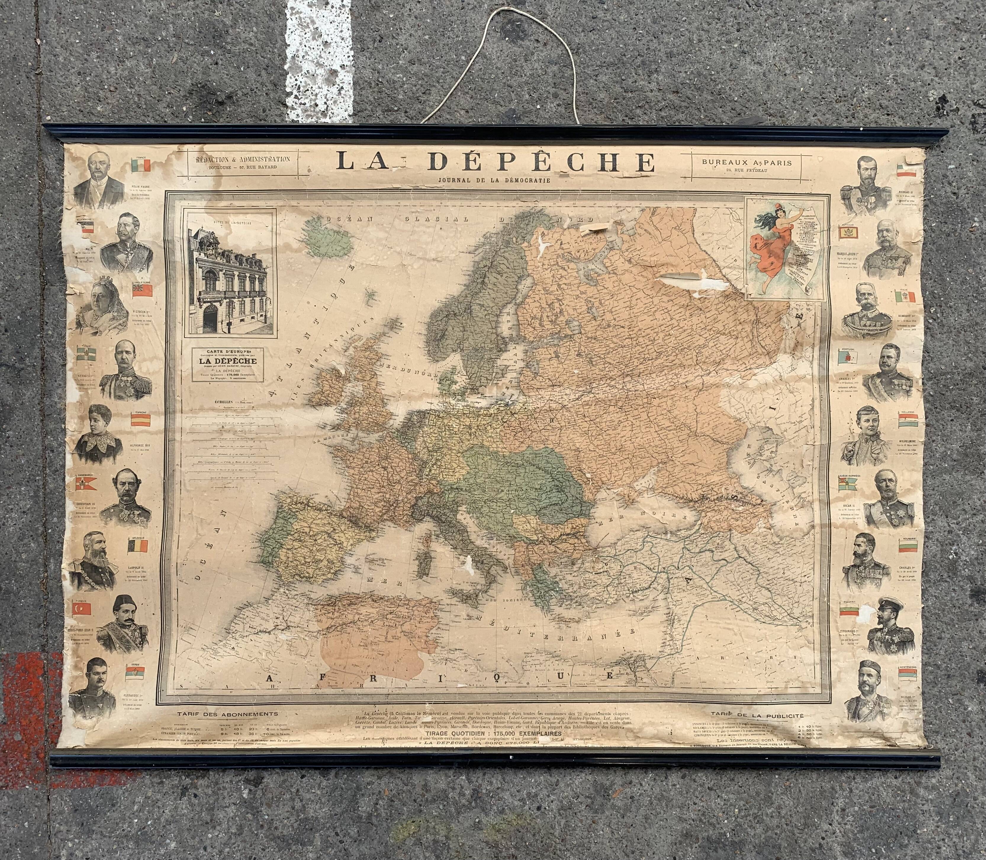 Map poster La Dépêche