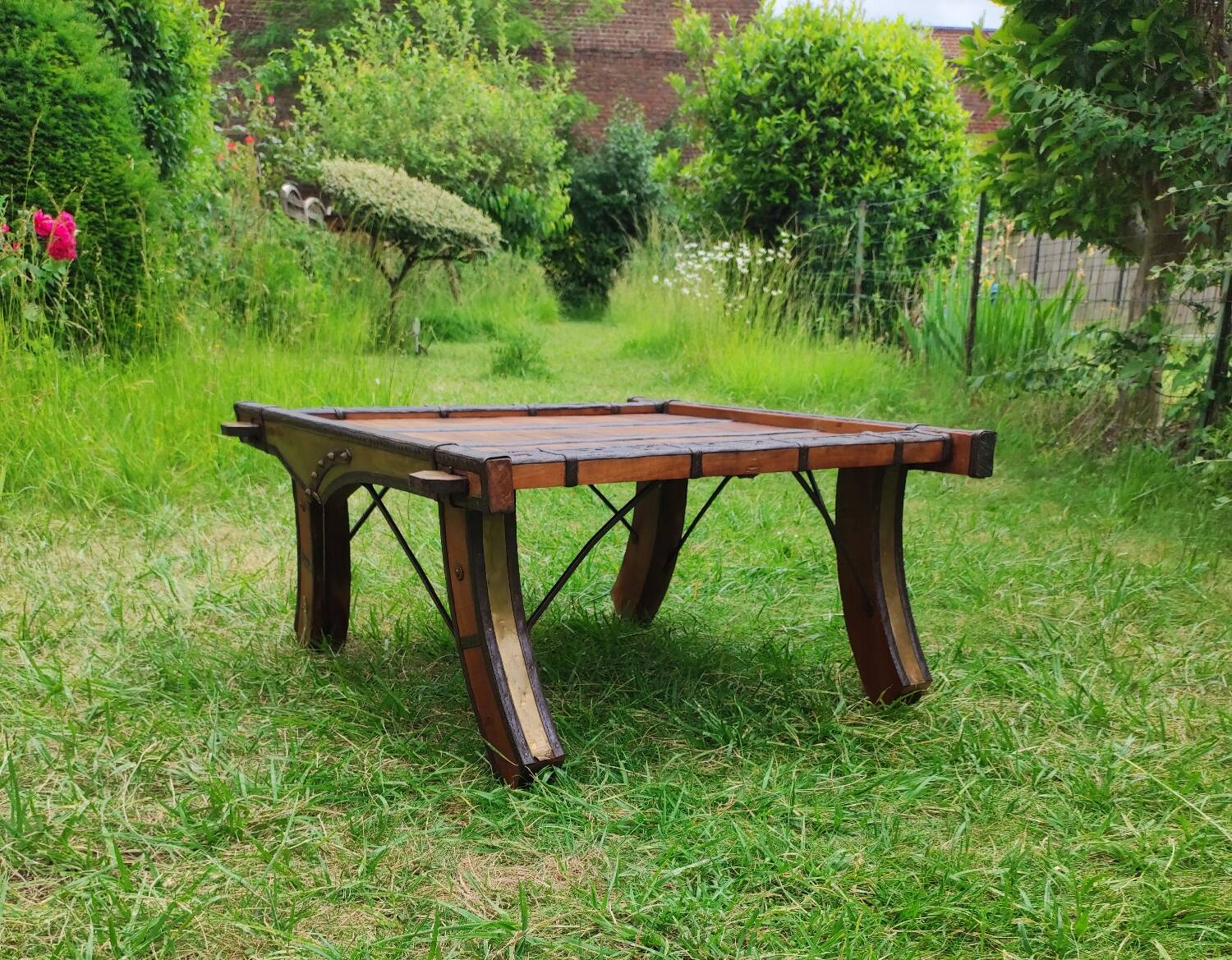 Vintage Indian coffee table "Ganga Jamuna" - Rajasthan