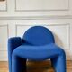 Vintage 70s wool fireside chair