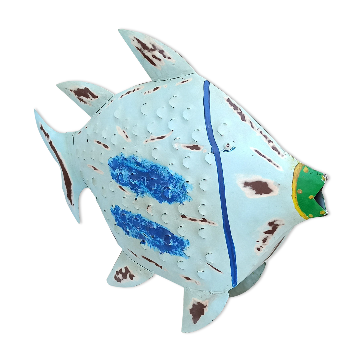 Blue metal fish