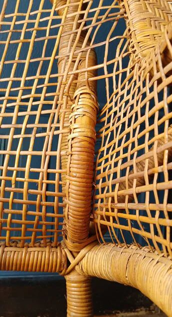 Rattan armchair in the style of Kay Fisker for R. Wengler. Danish work from the 1960s.