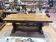 Grande table de monastère en bois massif – piètement tréteaux