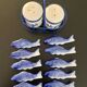 10 knife holders and 1 duo salt and pepper shaker