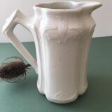 Antique ivory-coloured porcelain vase/pitcher