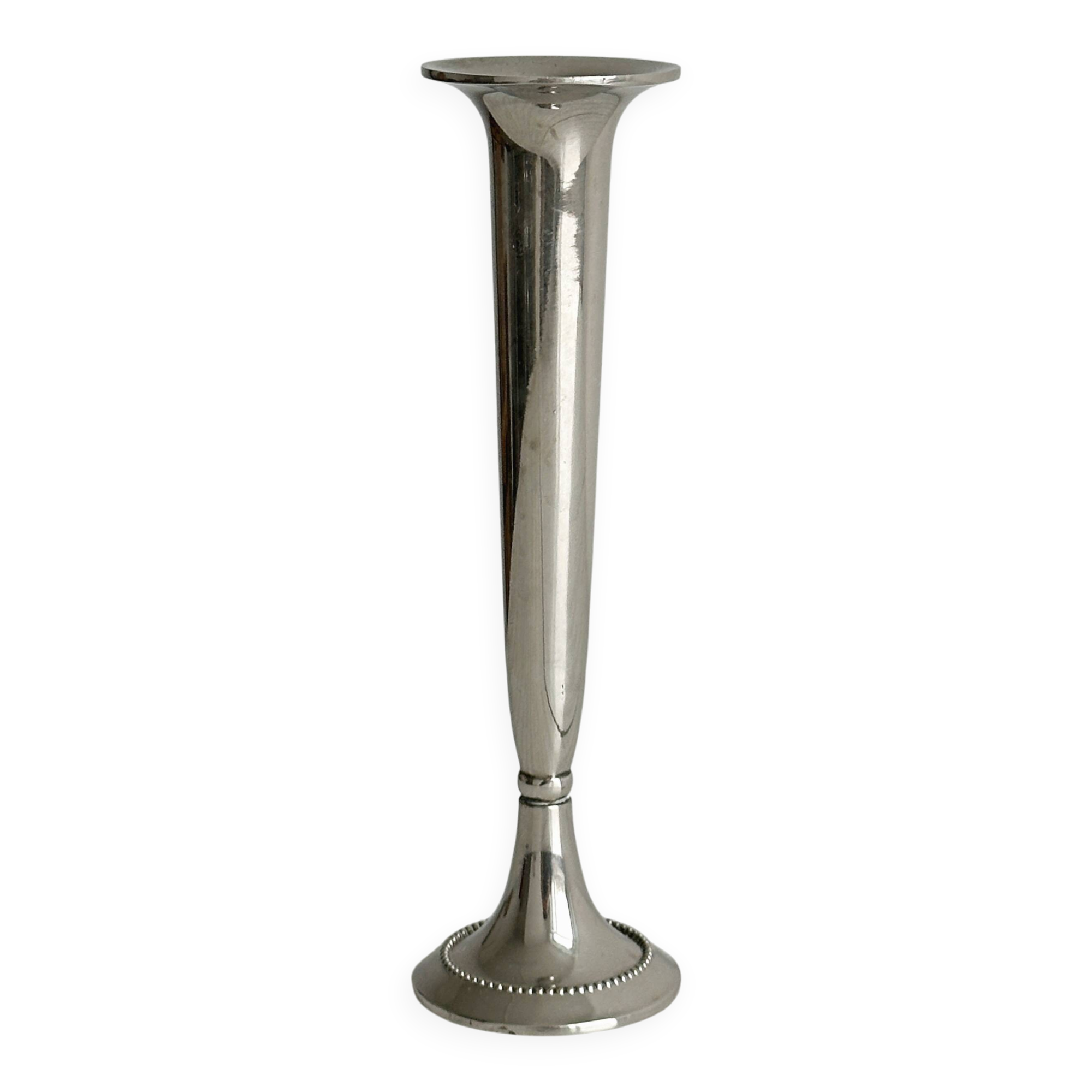 Petit vase soliflore en métal léger