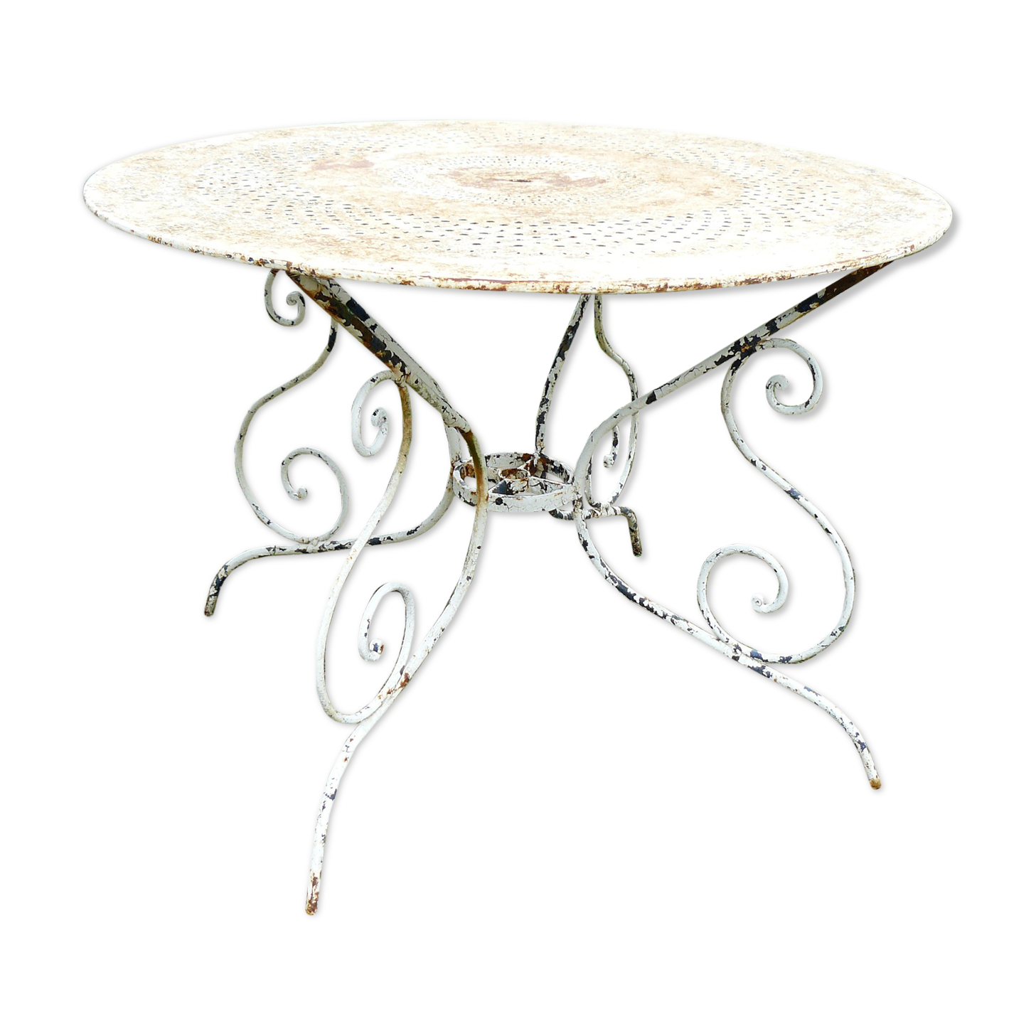 Garden round table in iron