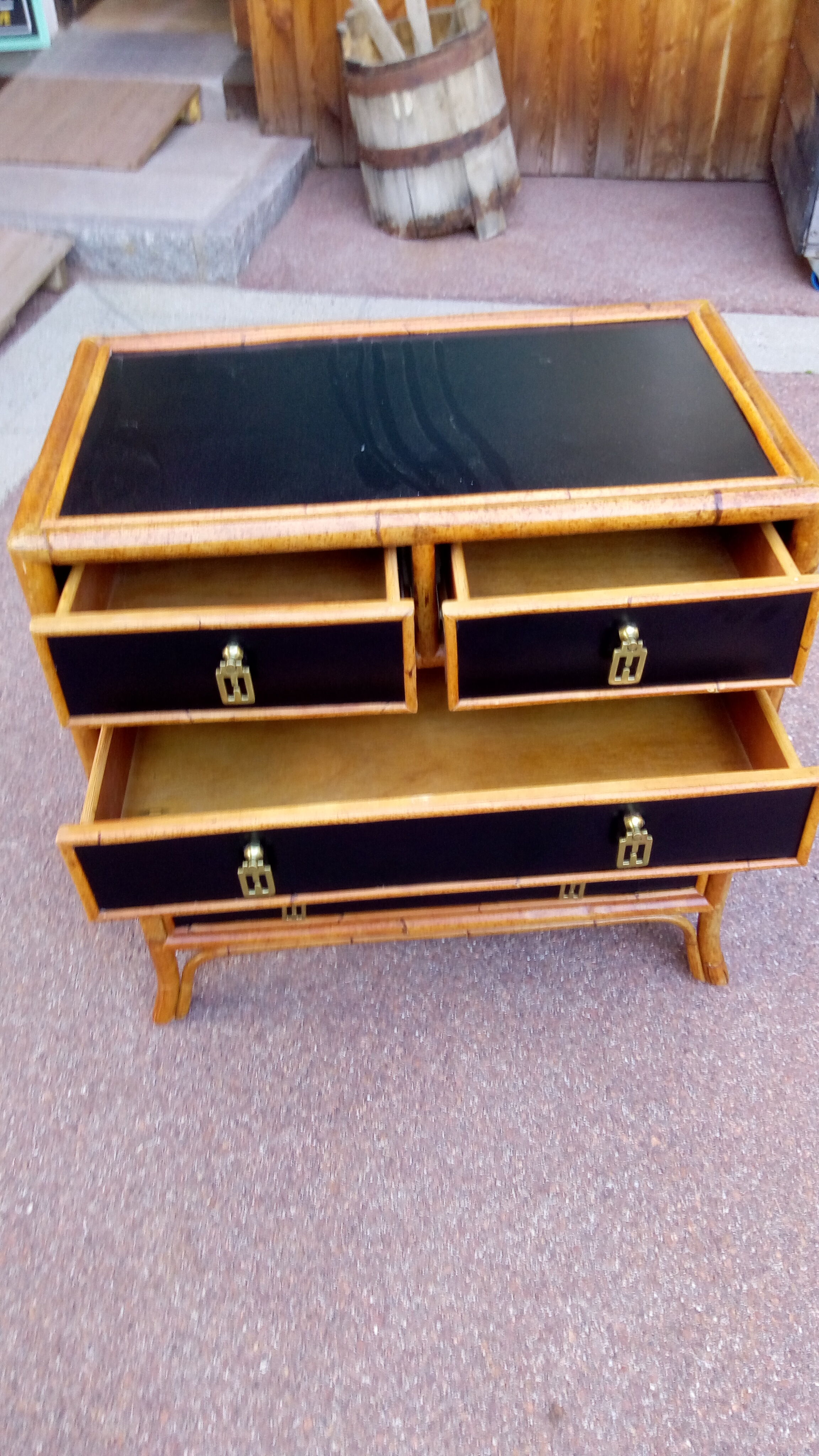 Rattan chest of drawers