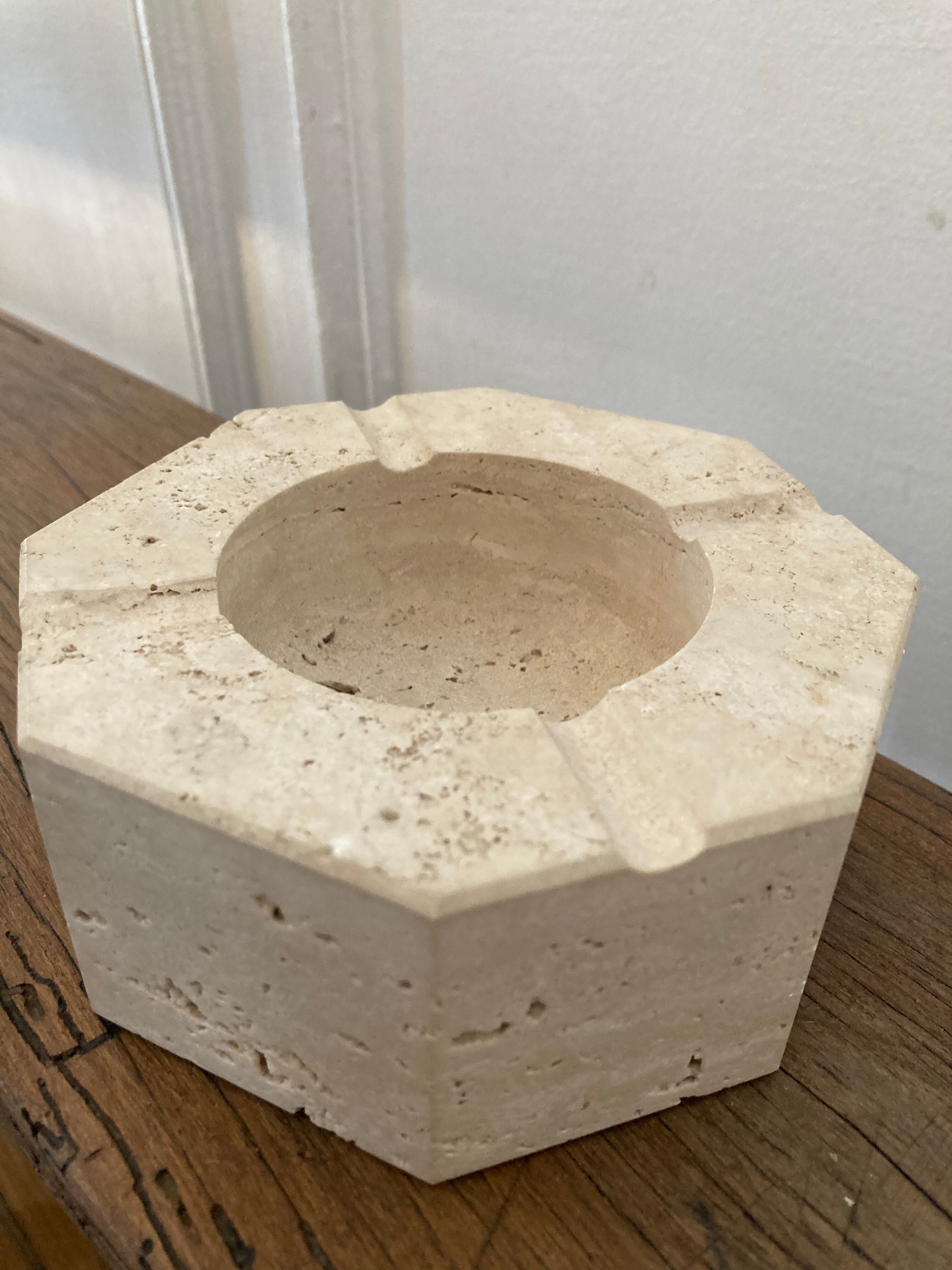 Travertine ashtray
