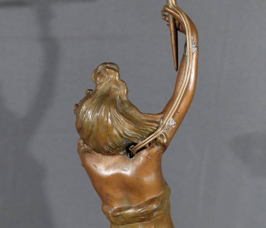 Regulate Lamp, Art Nouveau style, signed C.Rosa – Mid 20th century