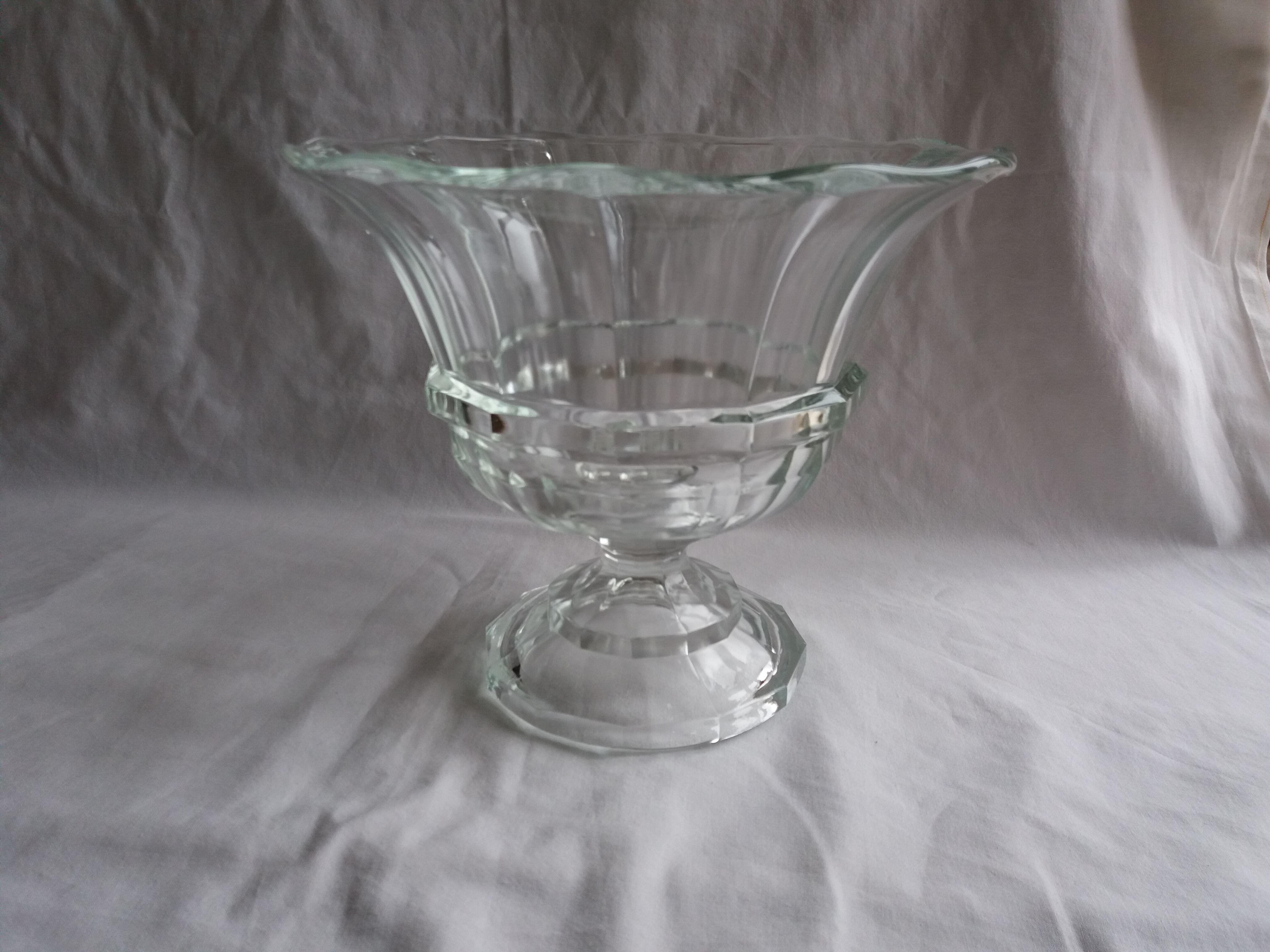 Cup on glass stand 22cm high