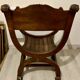 Renaissance-style Dagobert armchair in wood