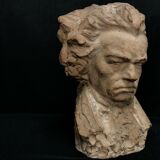 Terracotta bust representing Beethoven around 1930