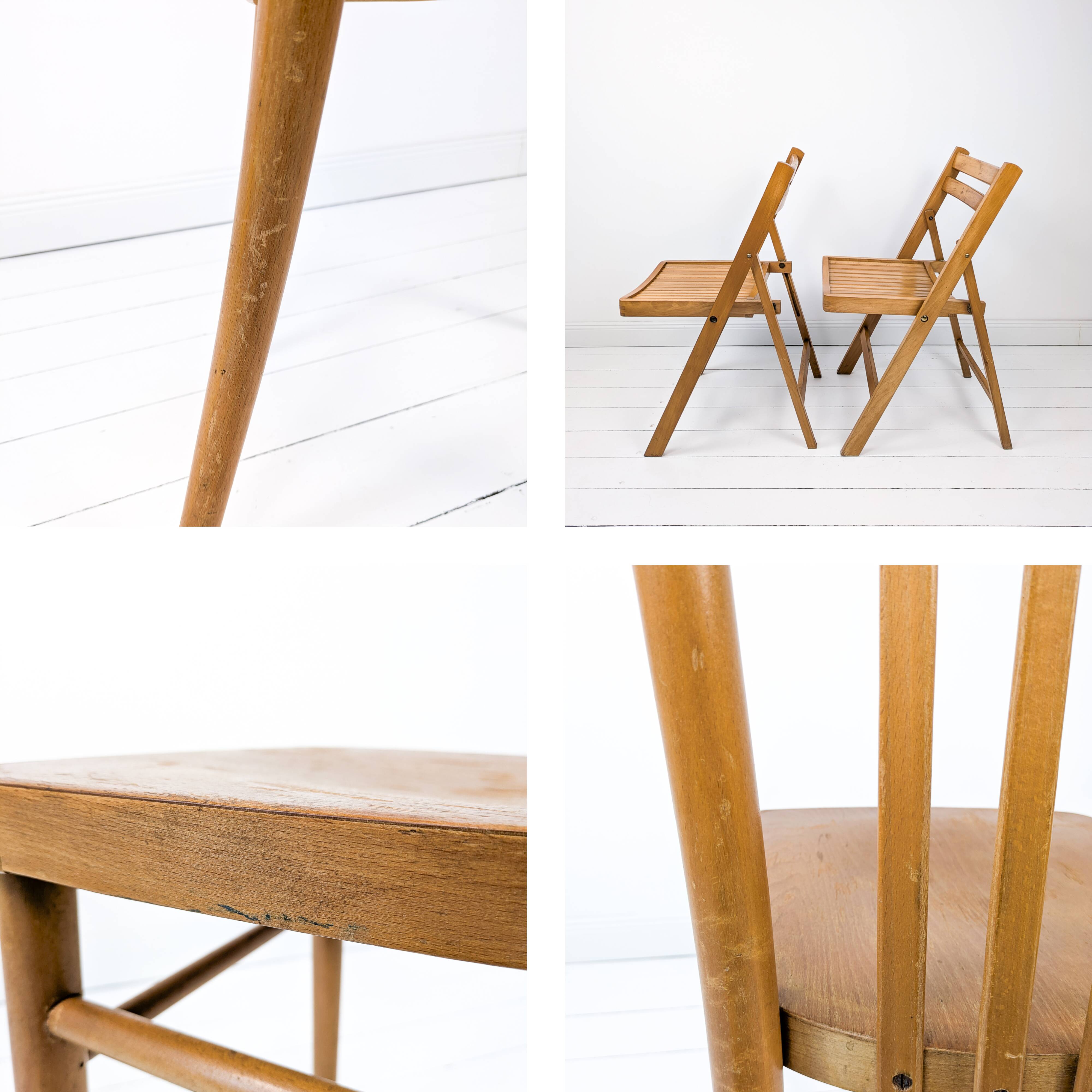 2pcs Chaise de café Chaise de bistrot Mid Century Vintage Café Bistro Streb