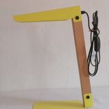 Modernist lamp in wood and metal