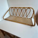 Rattan wall shelf