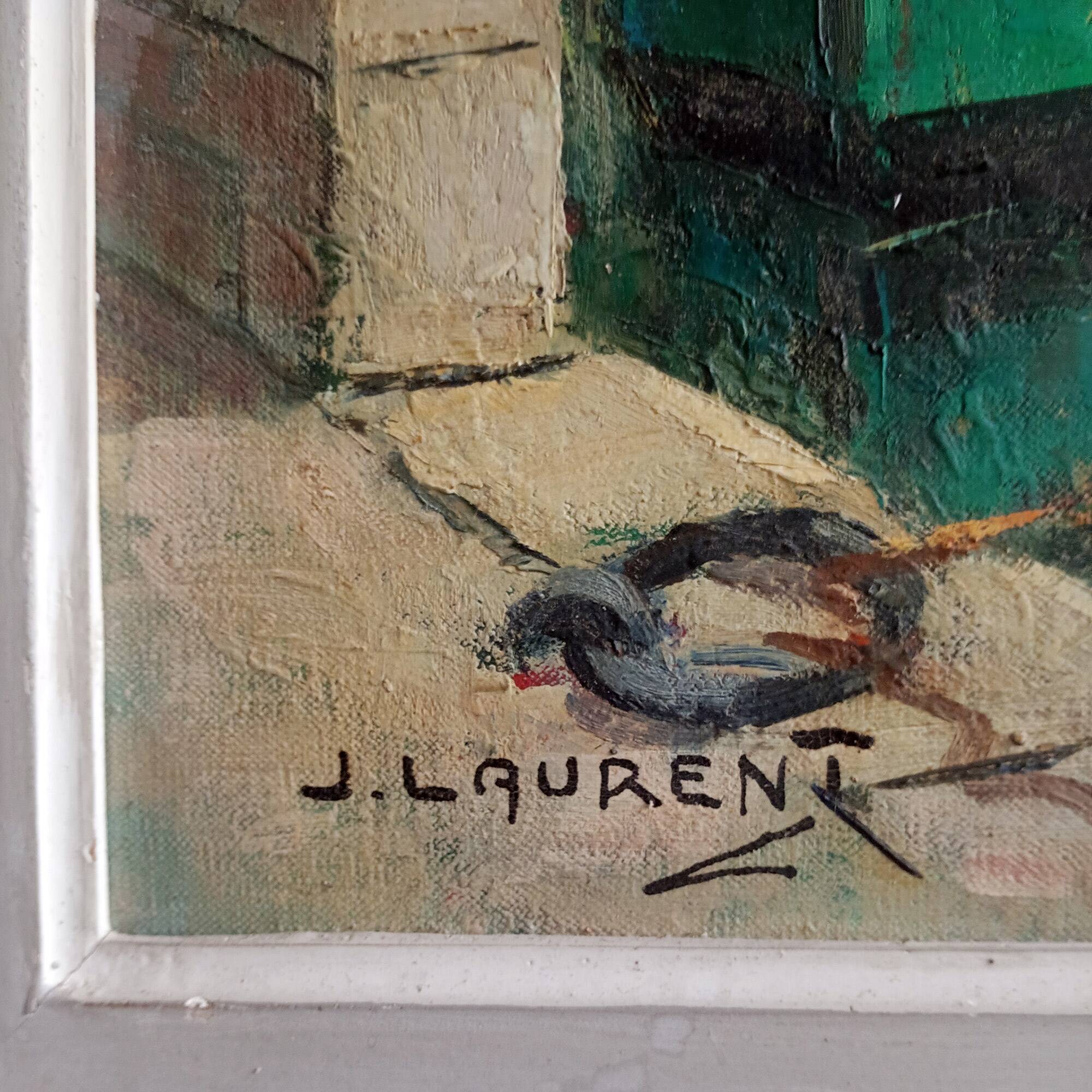 Oil painting Port of Honfleur signed