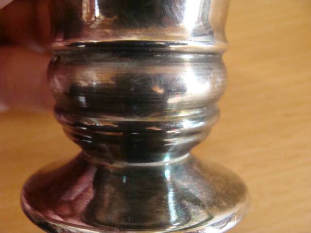 Hallmarked silver-plated egg cup