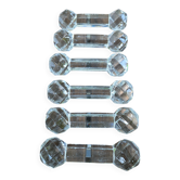 Set of 6 Antique Diamond Point Glass or Crystal Knife Rests
