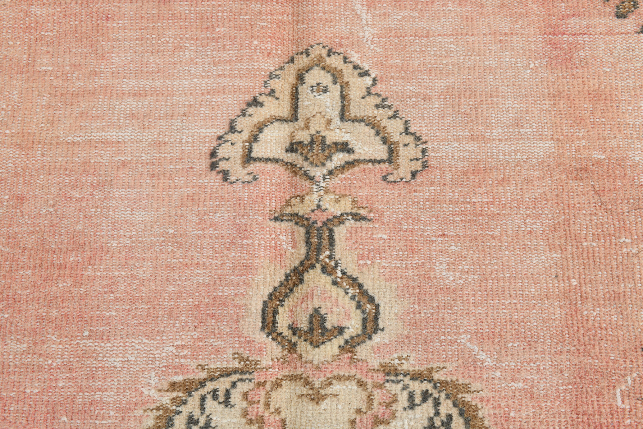 5x10 pink and beige classic turkish rug, 291x163cm