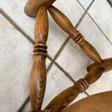 Tripod stool in turned wood