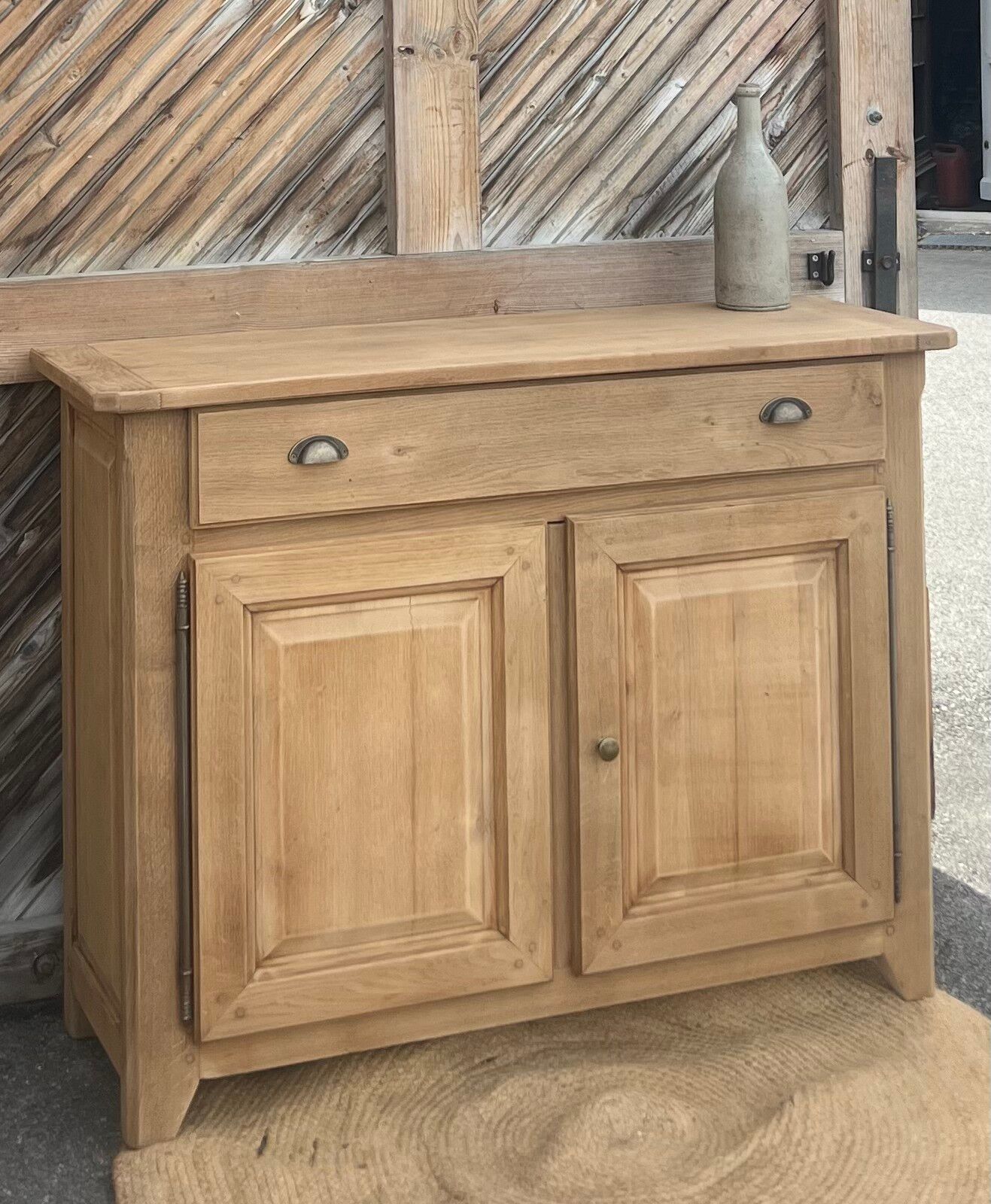 Old Parisian buffet in raw solid oak