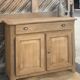 Old Parisian buffet in raw solid oak