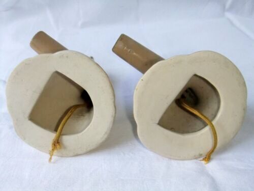 Pair wall lamp earthenware porcelain luminaire candle holder