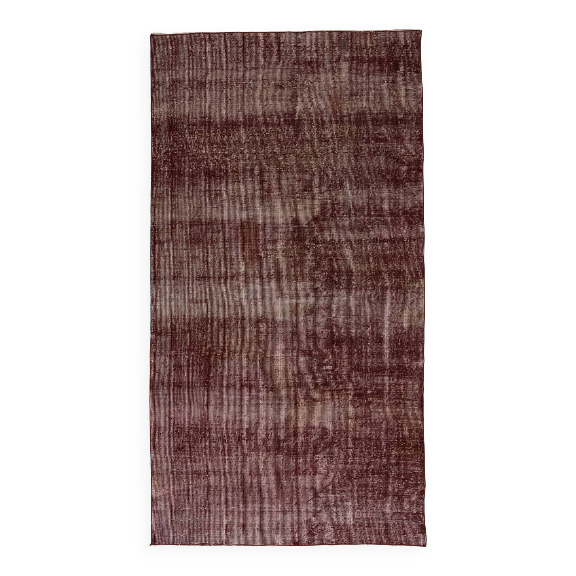 One-of-a-kind turkish handwoven vintage rug - rustic vintage charm 265x 140