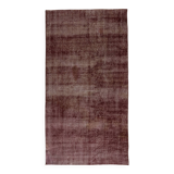 One-of-a-kind turkish handwoven vintage rug - rustic vintage charm 265x 140