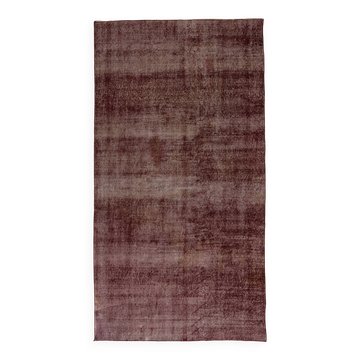 One-of-a-kind turkish handwoven vintage rug - rustic vintage charm 265x 140