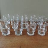 Set of 14 vintage 70s glasses