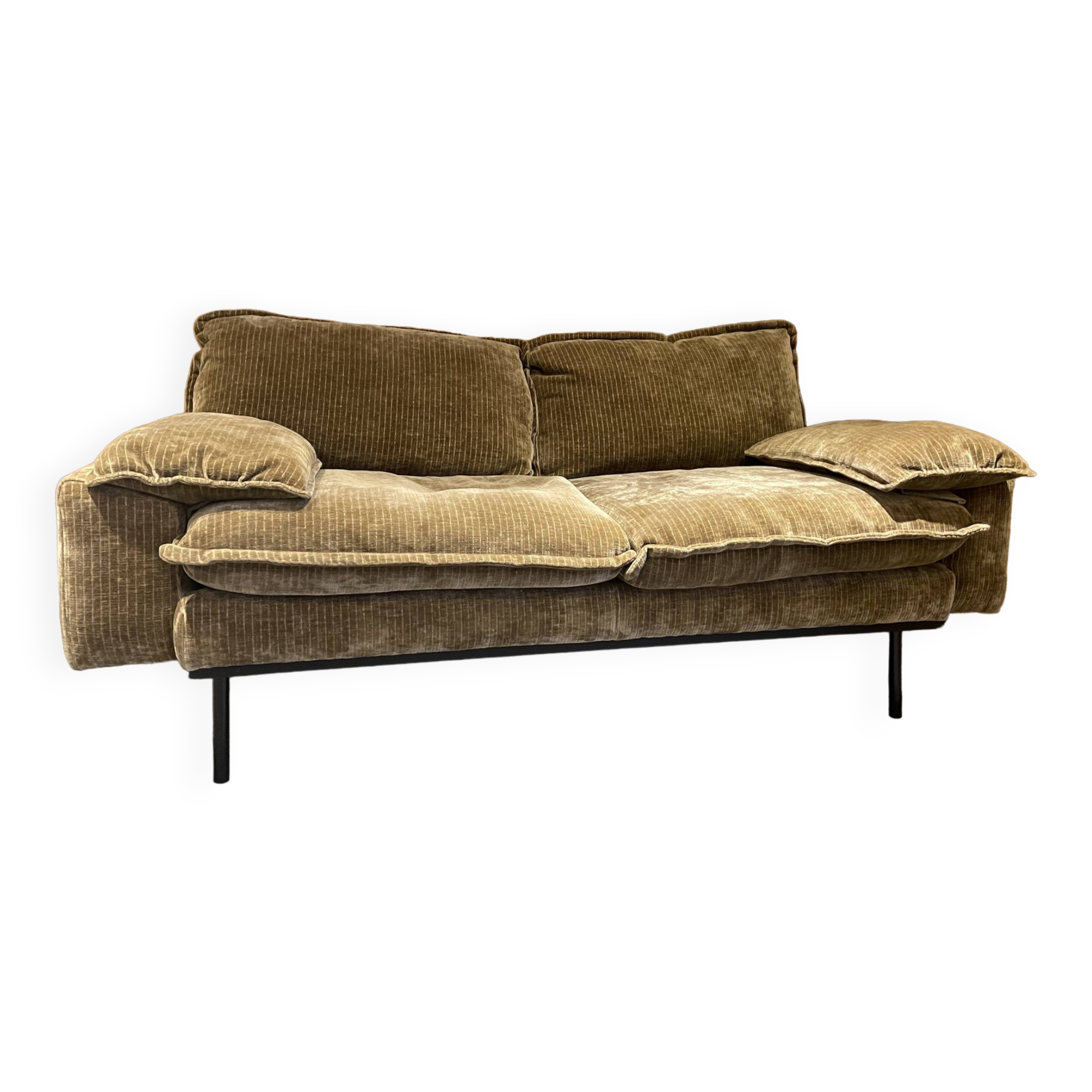 HKliving 2-seater corduroy sofa