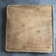 Ceramic tile trivet with vintage pattern woven wicker outline