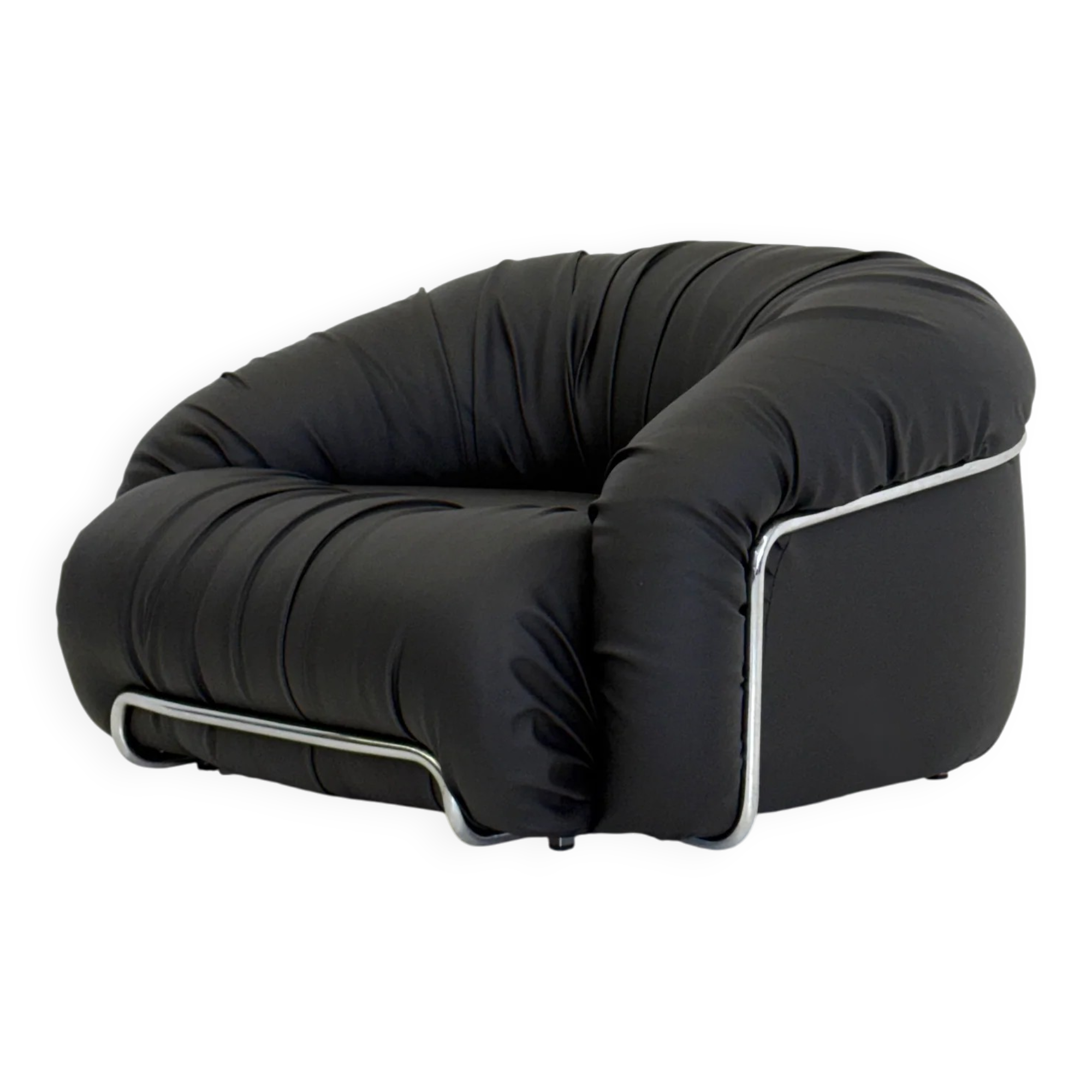 Italian Space Age armchairs in black