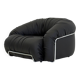 Italian Space Age armchairs in black